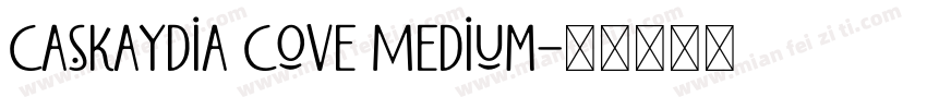 Caskaydia Cove Medium字体转换